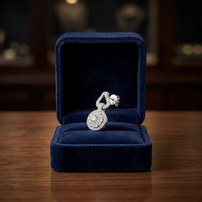 Diamond Equestrian-inspired Earr In 14k White Gold — gift presentation