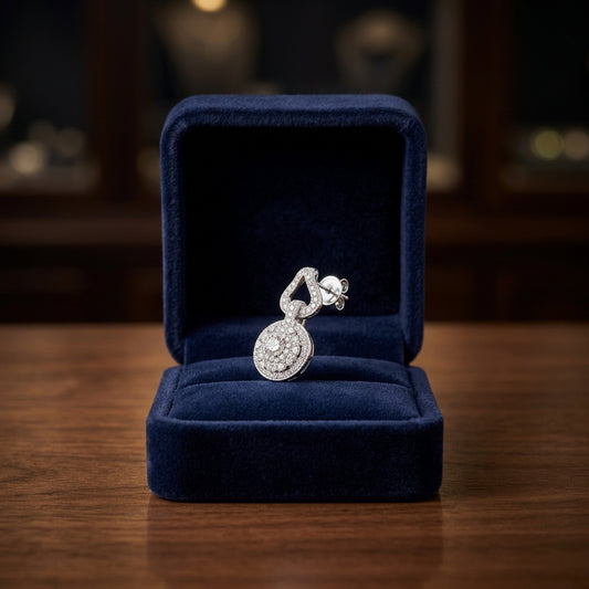 Diamond Equestrian-inspired Earr In 14k White Gold — gift presentation
