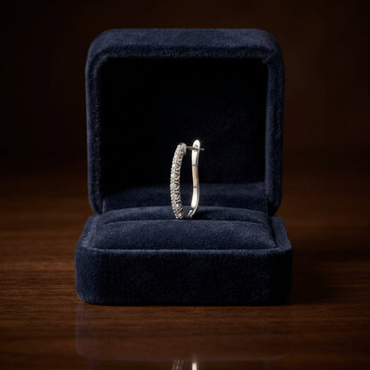 Diamond Hoop Earrings In 14k White Gold (1/2ctw) — gift presentation