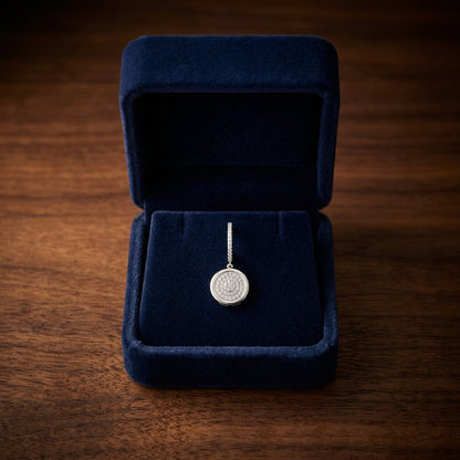 Diamond Pave Disc Earrings In 14k White Gold (3/8 Ct. Tw.) — gift presentation
