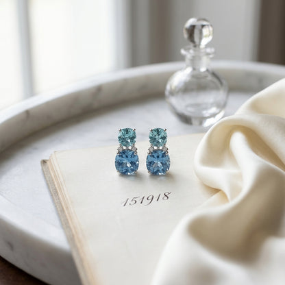 Morganite, Pink Tourmaline And Diamond Earrings In 14k White Gold — atelier still life