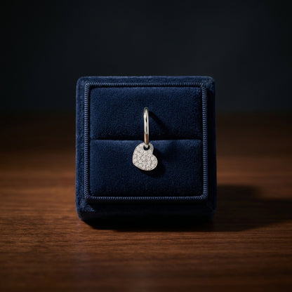 Petite Diamond Pave Heart Earrings In 14k White Gold (1/4 Ct.tw.) — gift presentation