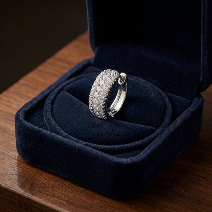Diamond J-hoop Earrings In 14k White Gold (1/2 Ct.tw.) — gift presentation