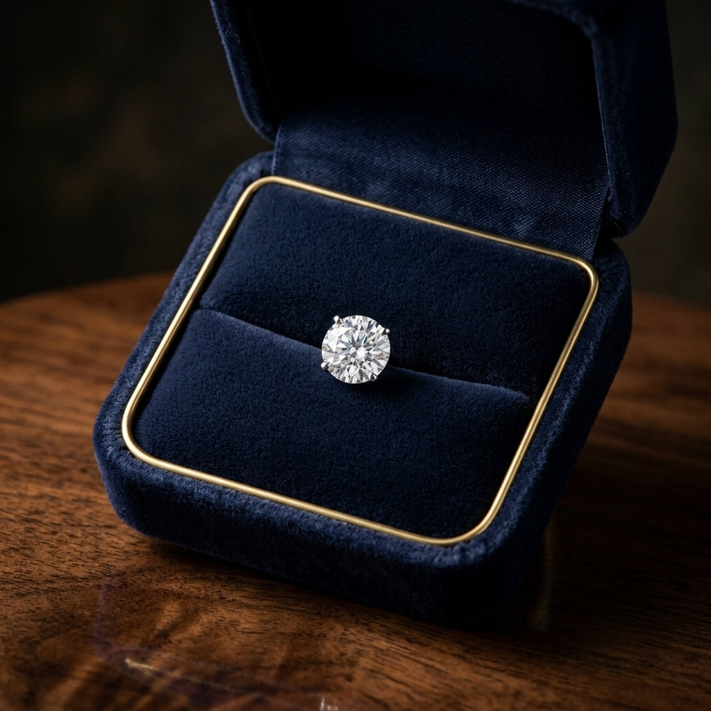 14k White Gold 3-prong Round Brilliant Diamond Stud Earrings (0.75 Ct. T.w., Si1-si2 Clarity, J-k Color) — gift presentation