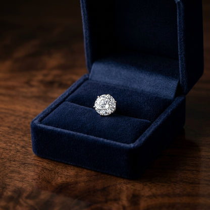 14k White Gold 3-prong Round Brilliant Diamond Stud Earrings (1 Ct. T.w., Si1-si2 Clarity, J-k Color) — gift presentation