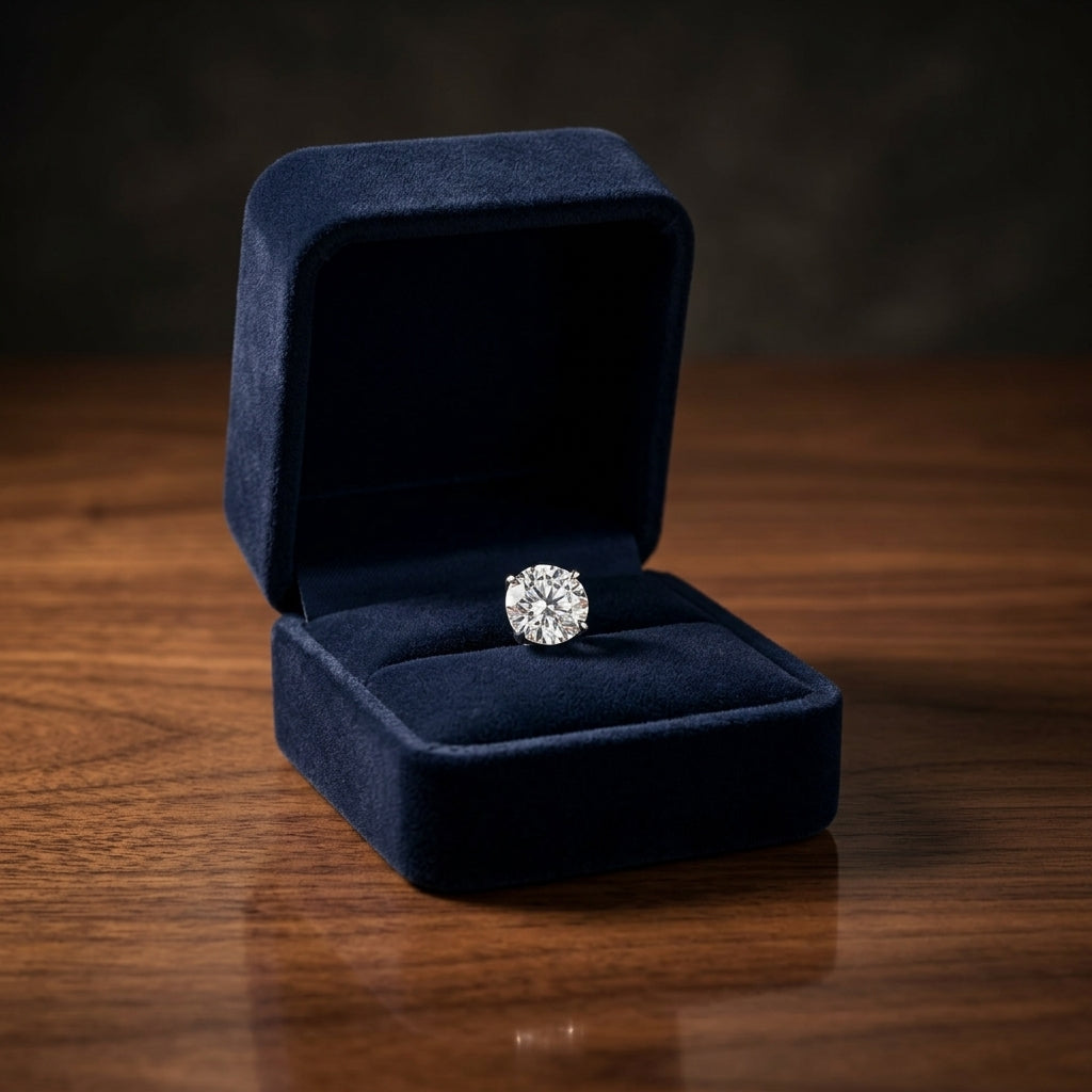 14k White Gold 3-prong Round Brilliant Diamond Stud Earrings (1.48 Ct. T.w., Vs1-vs2 Clarity, H-i Color) — gift presentation