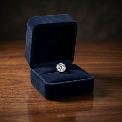 14k White Gold 3-prong Round Brilliant Diamond Stud Earrings (1.48 Ct. T.w., Vs1-vs2 Clarity, H-i Color) — gift presentation