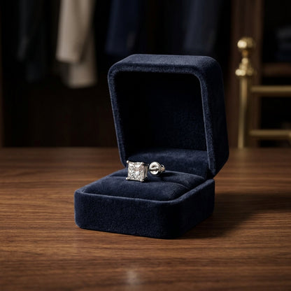 14k White Gold 4-prong Princess Diamond Stud Earrings (0.75 Ct. T.w., Vs1-vs2 Clarity, H-i Color) — gift presentation