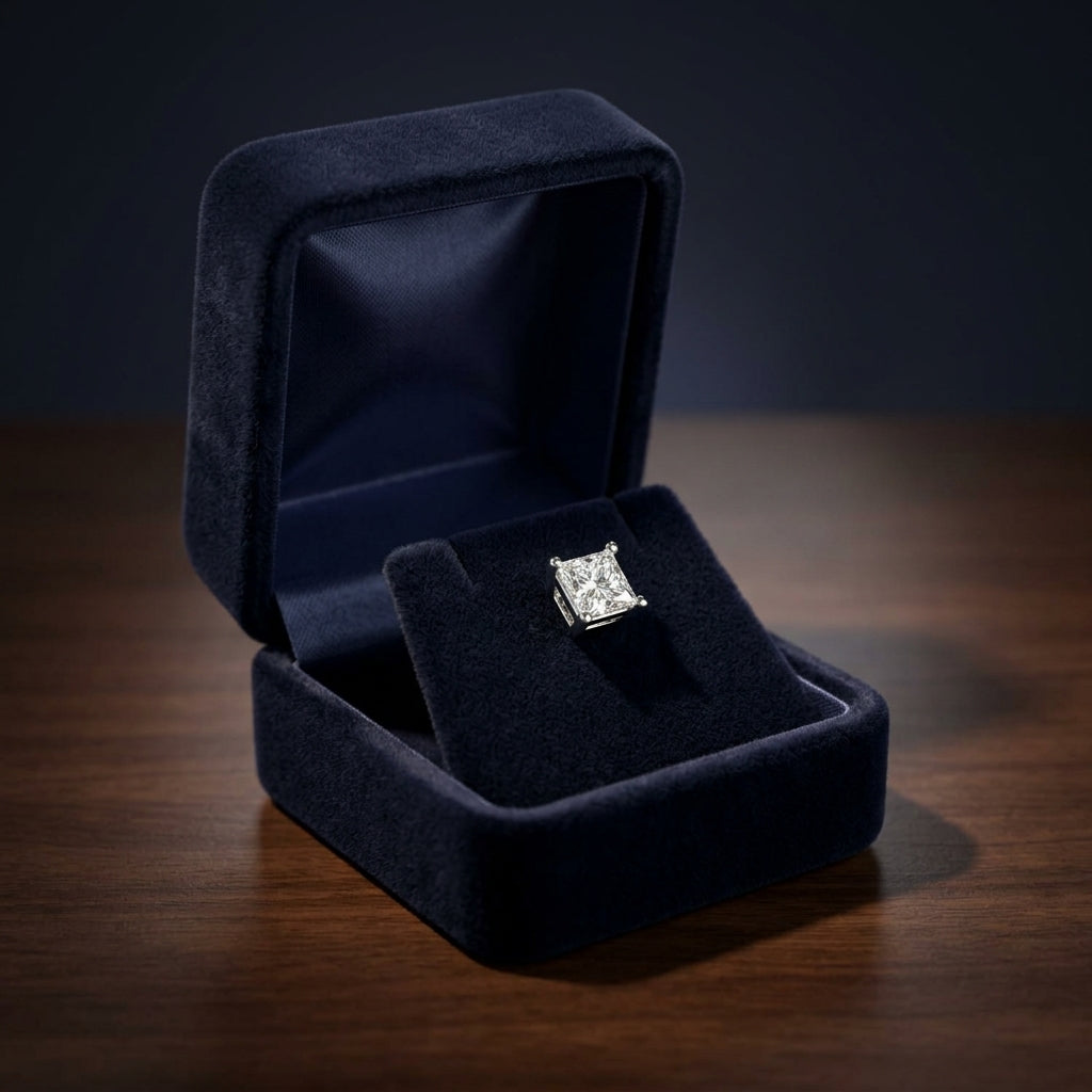 14k White Gold 4-prong Princess Diamond Stud Earrings (1.07 Ct. T.w., Vs1-vs2 Clarity, H-i Color) — gift presentation