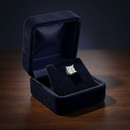 14k White Gold 4-prong Princess Diamond Stud Earrings (1.07 Ct. T.w., Vs1-vs2 Clarity, H-i Color) — gift presentation