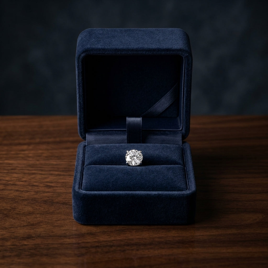 14k White Gold 4-prong Round Brilliant Diamond Stud Earrings (0.75 Ct. T.w., Vs1-vs2 Clarity, F-g Color) — gift presentation