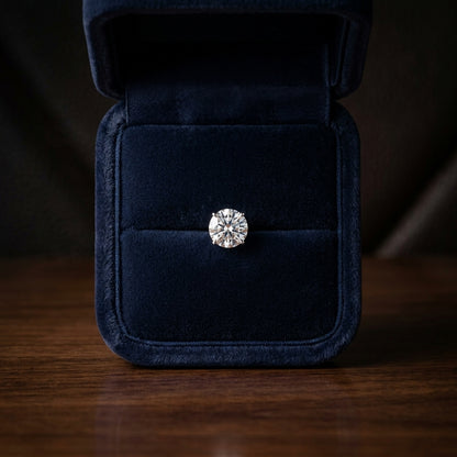 14k White Gold 4-prong Round Brilliant Diamond Stud Earrings (1.06 Ct. T.w., Vs1-vs2 Clarity, H-i Color) — gift presentation