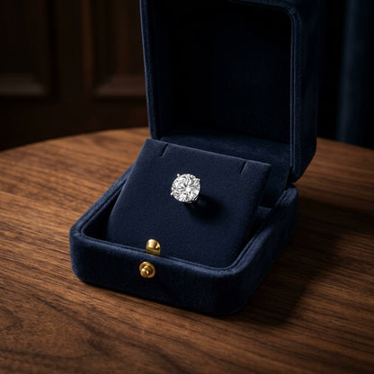 14k White Gold 4-prong Round Brilliant Diamond Stud Earrings (1 Ct. T.w., Si1-si2 Clarity, J-k Color) — gift presentation