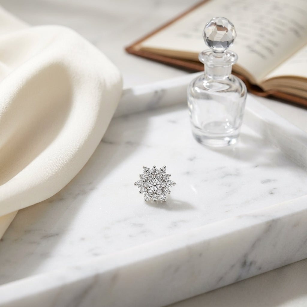 14k White Gold 6-prong Round Brilliant Diamond Stud Earrings (1.06 Ct. T.w., Vs1-vs2 Clarity, H-i Color) — atelier still life