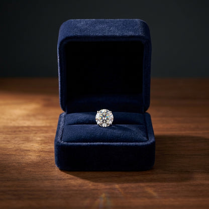 14k White Gold Bezel Set Round Brilliant Diamond Stud Earrings (0.75 Ct. T.w., Vs1-vs2 Clarity, F-g Color) — gift presentation