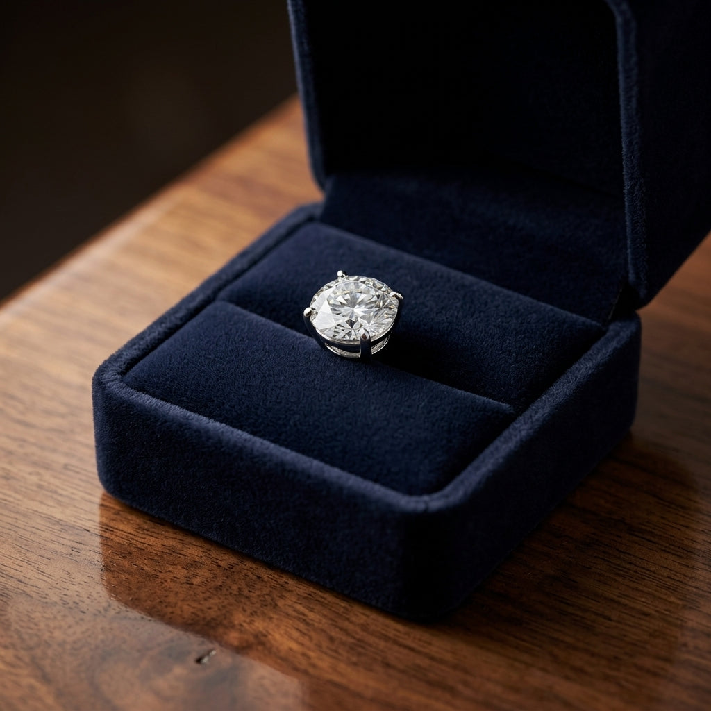 14k White Gold Bezel Set Round Brilliant Diamond Stud Earrings (0.75 Ct. T.w., Si1-si2 Clarity, J-k Color) — gift presentation