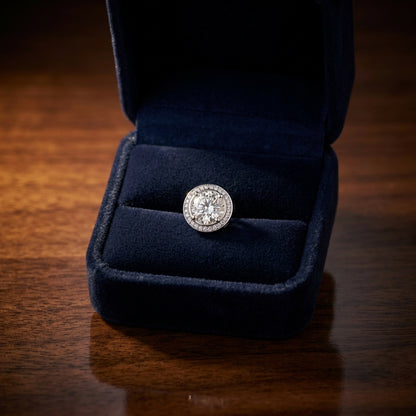 14k White Gold Bezel Set Round Brilliant Diamond Stud Earrings (2.09 Ct. T.w., Si1-si2 Clarity, H-i Color) — gift presentation