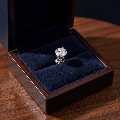 14k White Gold Bezel Set Round Brilliant Diamond Stud Earrings (2.09 Ct. T.w., Vs1-vs2 Clarity, H-i Color) — gift presentation