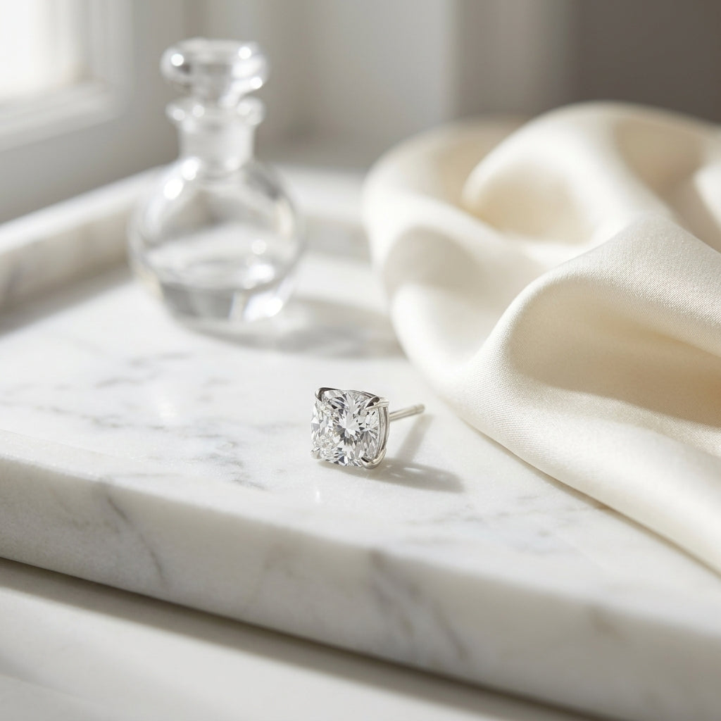 14k White Gold 8-prong Round Brilliant Diamond Stud Earrings (0.75 Ct. T.w., Vs1-vs2 Clarity, F-g Color) — atelier still life