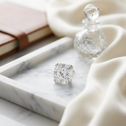 14k White Gold 8-prong Round Brilliant Diamond Stud Earrings (1 Ct. T.w., Si1-si2 Clarity, H-i Color) — atelier still life