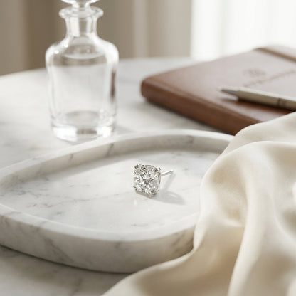 14k White Gold 8-prong Round Brilliant Diamond Stud Earrings (1.48 Ct. T.w., Vs1-vs2 Clarity, H-i Color) — atelier still life