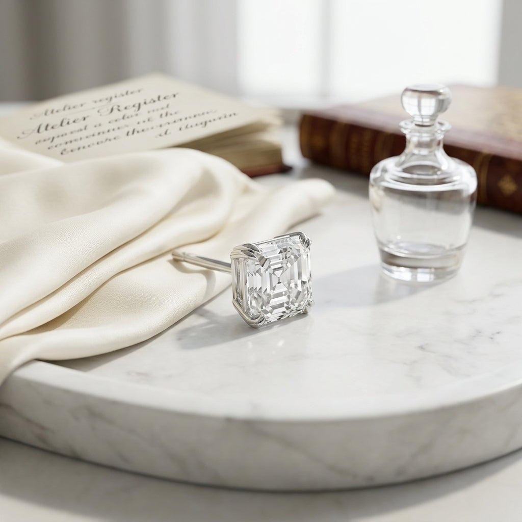 14k White Gold 8-prong Round Brilliant Diamond Stud Earrings (2.09 Ct. T.w., Vs1-vs2 Clarity, H-i Color) — atelier still life