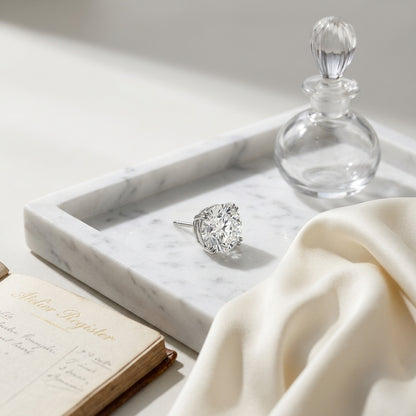 Diamond & 14k Yellow Gold Earring — atelier still life