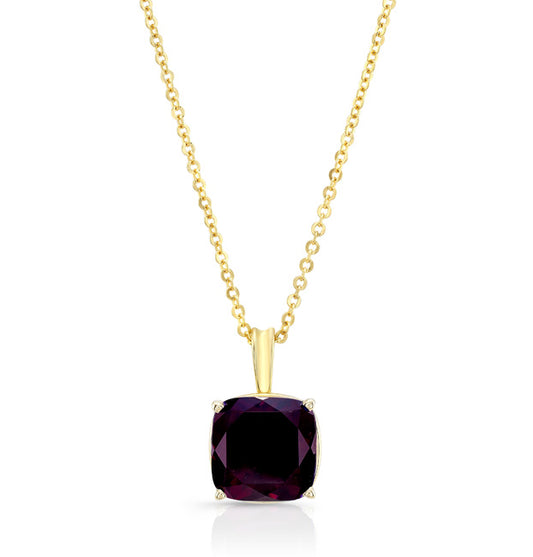 14ky Rhodolite Garnet Pendant