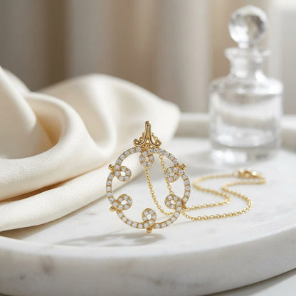 Diamond Fashion Pendant In 14k Yellow Gold — atelier still life
