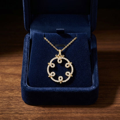 Diamond Fashion Pendant In 14k Yellow Gold — gift presentation
