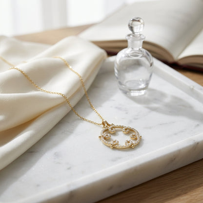 Diamond Loops Pendant In 14k Yellow Gold — atelier still life