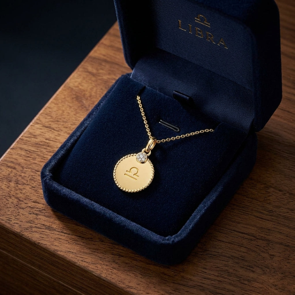 14k Yellow Gold .035cttdw Diamond Zodiac Symbol Pendant(h-i, Si1-si2) — gift presentation