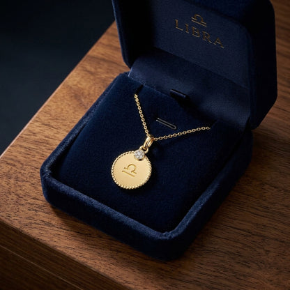 14k Yellow Gold .035cttdw Diamond Zodiac Symbol Pendant(h-i, Si1-si2) — gift presentation