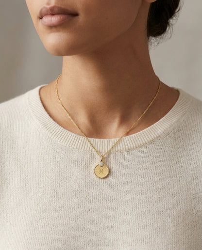 14k Yellow Gold .035ct Tdw Diamond Zodiac Symbol Pendant(h-i, Si1-si2) — editorial close-up