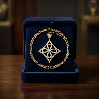 Diamond Pendant In 14k Yellow Gold (7/8 Ct. Tw.) — gift presentation