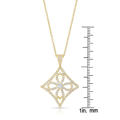 Diamond Pendant In 14k Yellow Gold (7/8 Ct. Tw.)
