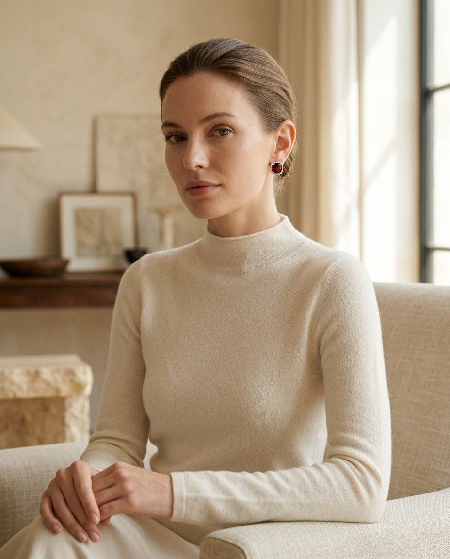 Garnet Cushion And Pave Diamond Earrings In 14k Yellow Gold (1/5 Ct. Tw.) — portrait full