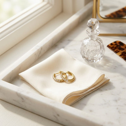 Diamond 3/4ctw Hoop Earring Set in 14k Yellow Gold — marble silk