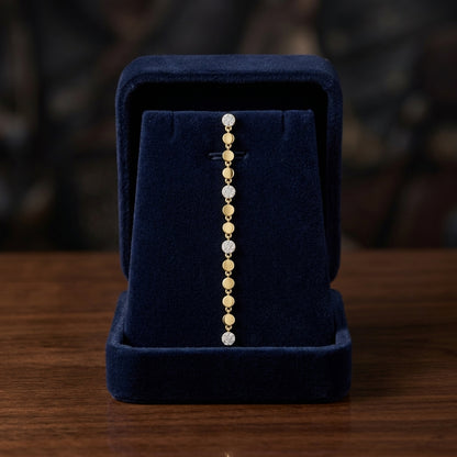 Diamond Linear Drop Earrings in 14k Yellow Gold 1/8ctw — gift presentation