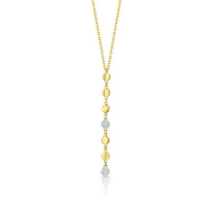 Diamond Linear Drop Necklace in 14K Yellow Gold 1/10ctw