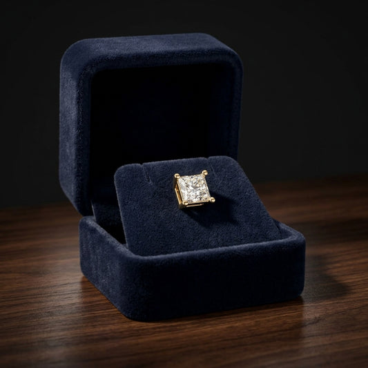 14k Yellow Gold 4-prong Princess Diamond Stud Earrings (0.52 Ct. T.w., Si1-2 Clarity, H-i Color) — gift presentation