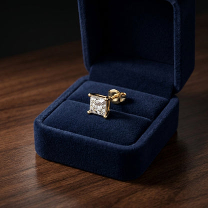 14k Yellow Gold 4-prong Princess Diamond Stud Earrings (0.75 Ct. T.w., Si1-2 Clarity, H-i Color) — gift presentation