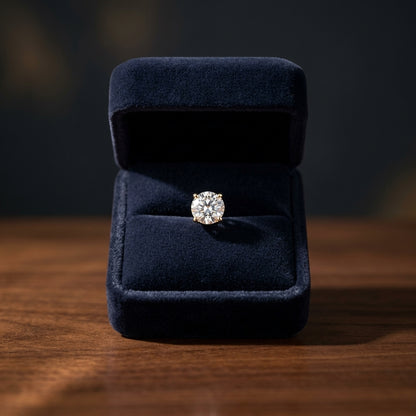 14k Yellow Gold 4-prong Round Brilliant Diamond Stud Earrings (0.75 Ct. T.w., Vs1-vs2 Clarity, H-i Color) — gift presentation