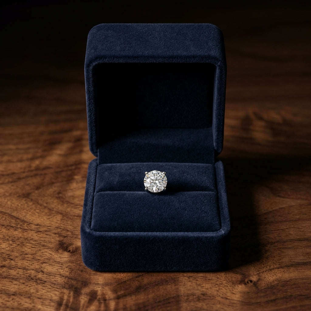 14k Yellow Gold 4-prong Round Brilliant Diamond Stud Earrings (0.75 Ct. T.w., Si1-si2 Clarity, J-k Color) — gift presentation