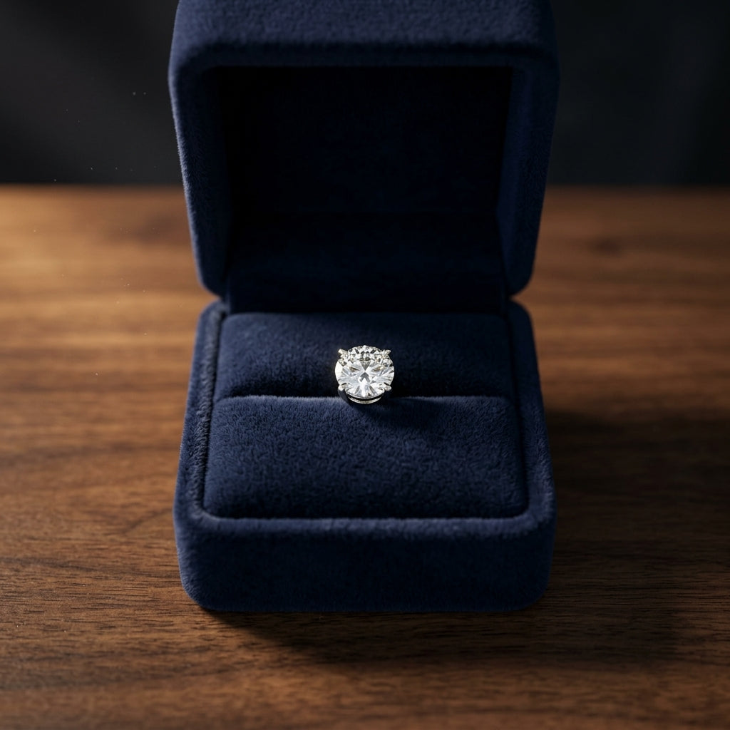 14k Yellow Gold 4-prong Round Brilliant Diamond Stud Earrings (1.06 Ct. T.w., Vs1-vs2 Clarity, H-i Color) — gift presentation