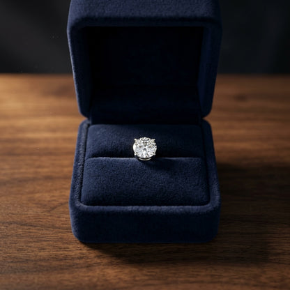 14k Yellow Gold 4-prong Round Brilliant Diamond Stud Earrings (1.06 Ct. T.w., Vs1-vs2 Clarity, H-i Color) — gift presentation
