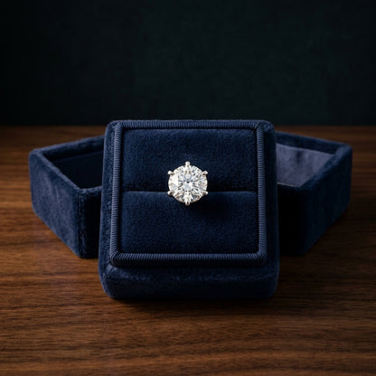 14k Yellow Gold 6-prong Round Brilliant Diamond Stud Earrings (1.06 Ct. T.w., Vs1-vs2 Clarity, F-g Color) — gift presentation