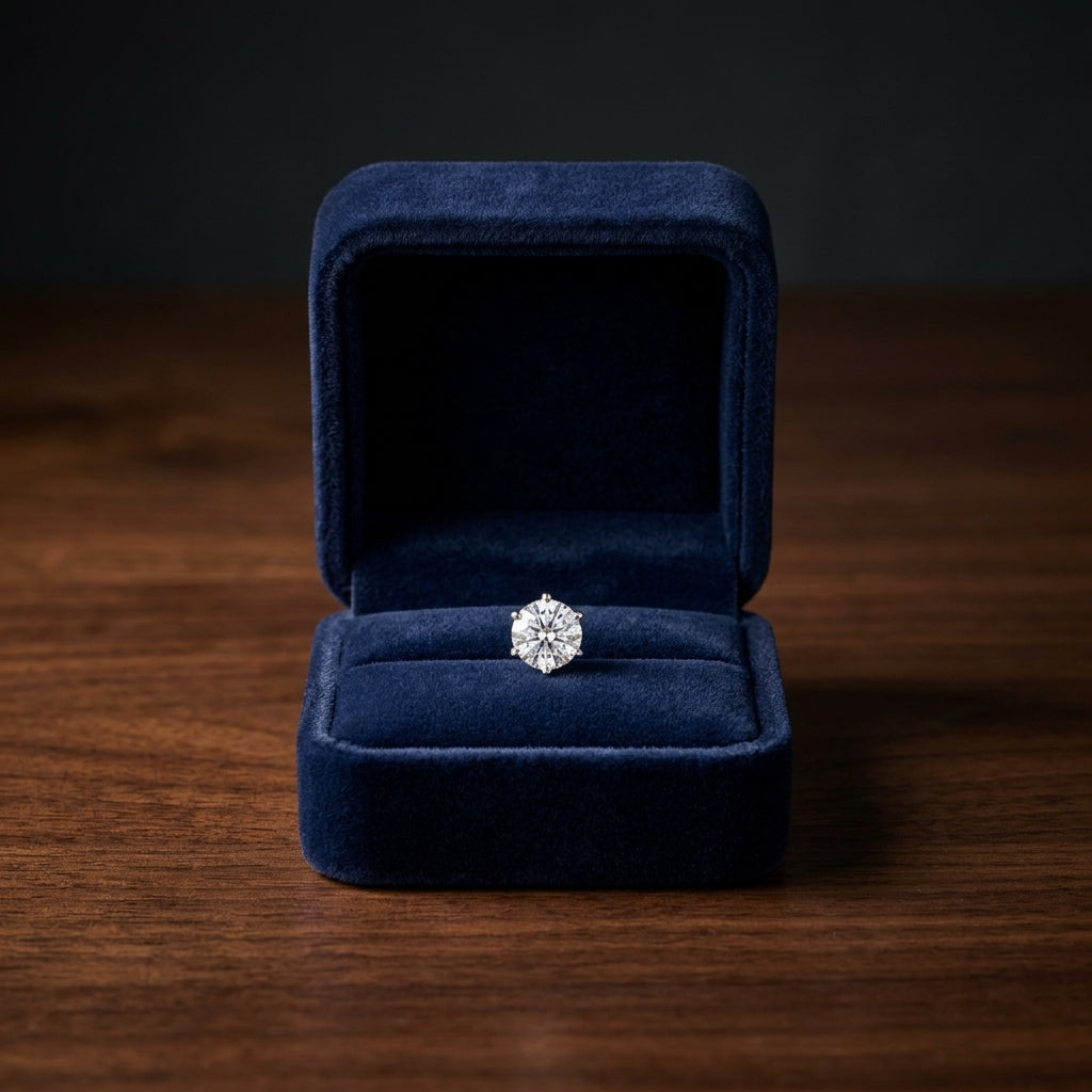 14k Yellow Gold 6-prong Round Brilliant Diamond Stud Earrings (1.06 Ct. T.w., Vs1-vs2 Clarity, H-i Color) — gift presentation