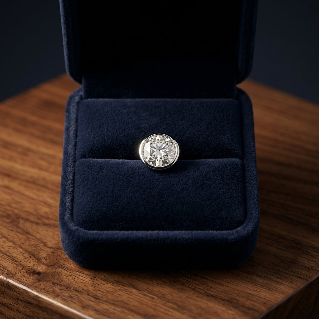 14k Yellow Gold Bezel Set Round Brilliant Diamond Stud Earrings (1 Ct. T.w., Si1-si2 Clarity, H-i Color) — gift presentation