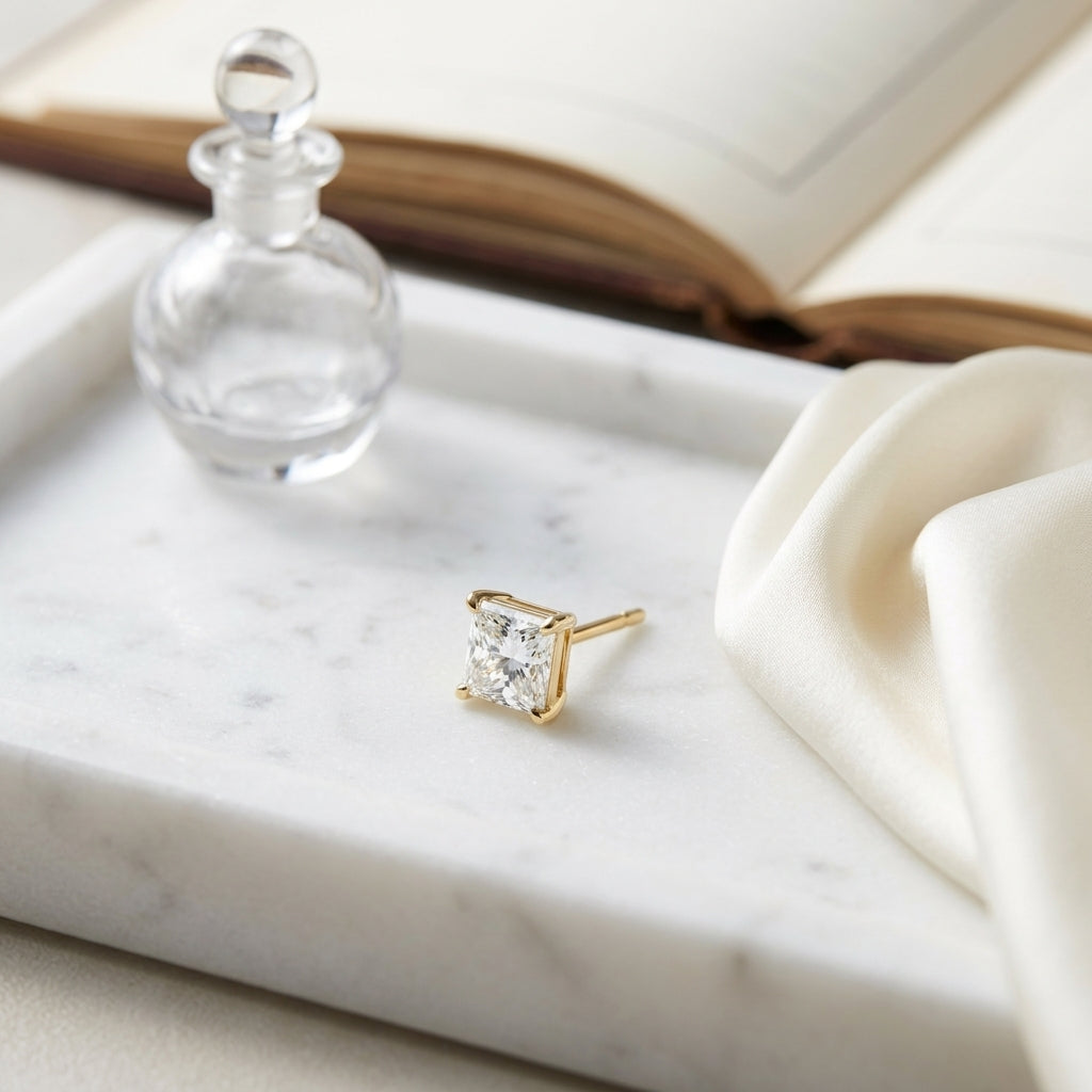 14k Yellow Gold 8-prong Round Brilliant Diamond Stud Earrings (0.75 Ct. T.w., Si1-si2 Clarity, J-k Color) — atelier still life